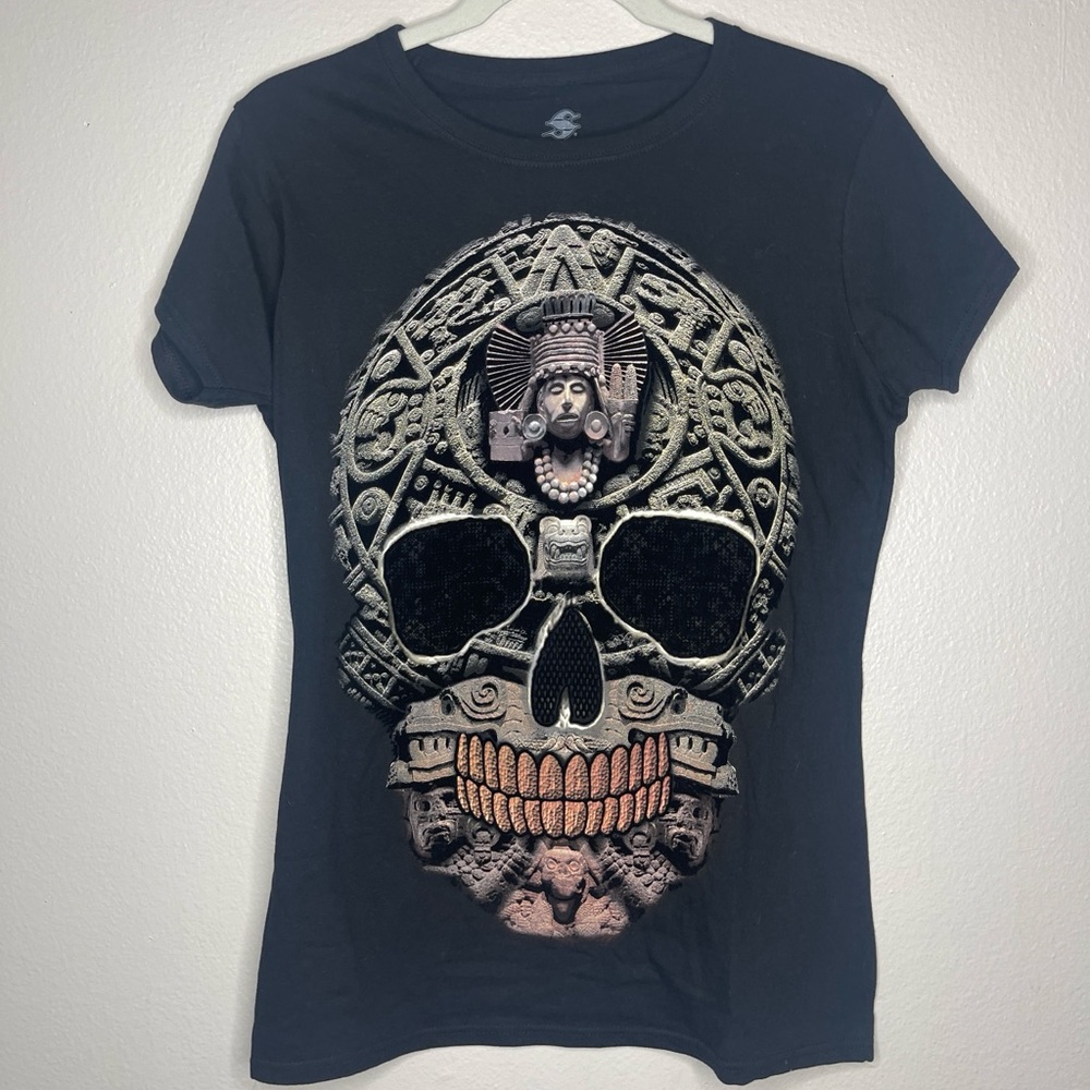 Mexican Maya Aztec Skull Textured Large
